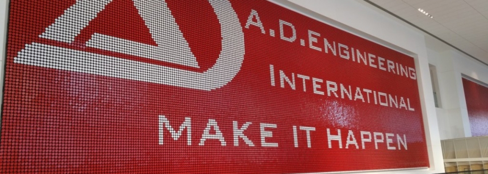 A.D. Engineering International commissioned the world’s largest flip-dot-sign for a U.S. company