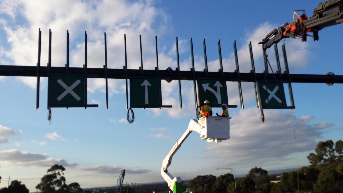 Lend Lease and A.D. Engineering International working together to develop road signs for South Australia, Western Australia and Queensland road projects