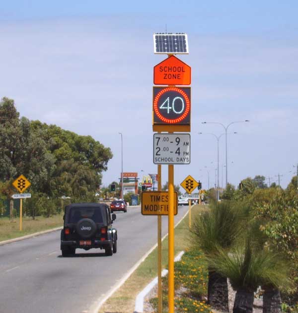 A.D. Engineering International is DownerMouchel and Main Roads WA supplier of choice for variable speed limit signs for school zones